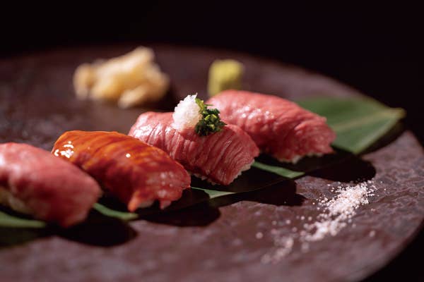 Ishigaki Beef rump steak sushi