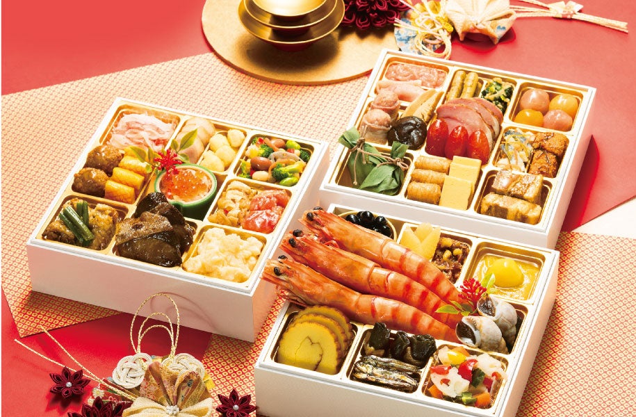 新春おせち三段重