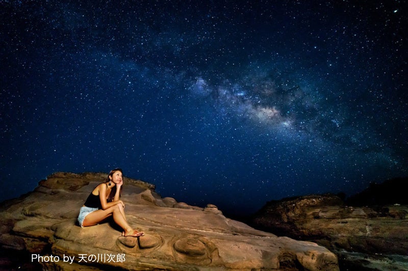 星空ポートレート撮影